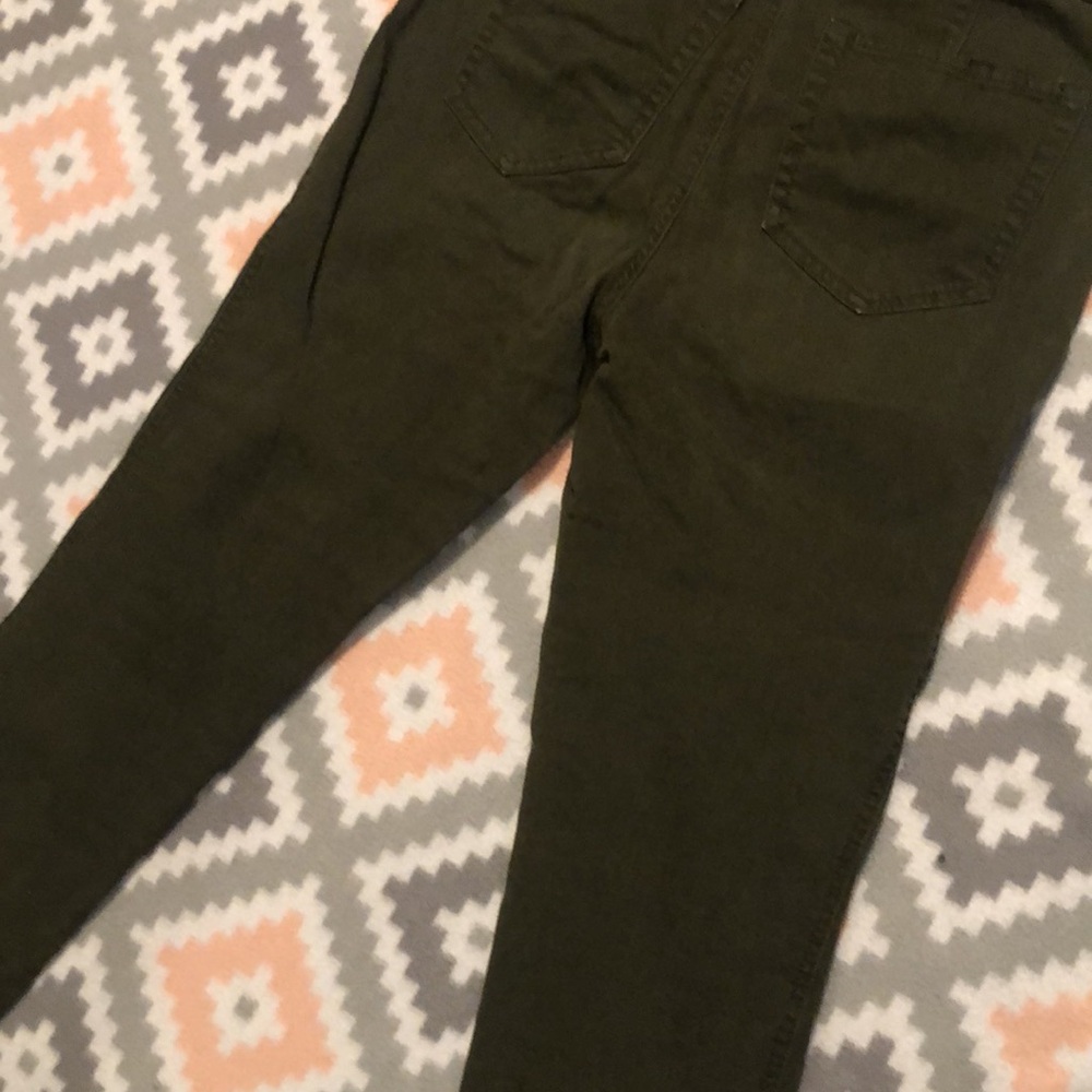 LOFT Dark Olive Skinny Jeans/Trousers Size 2P - Picture 12 of 13